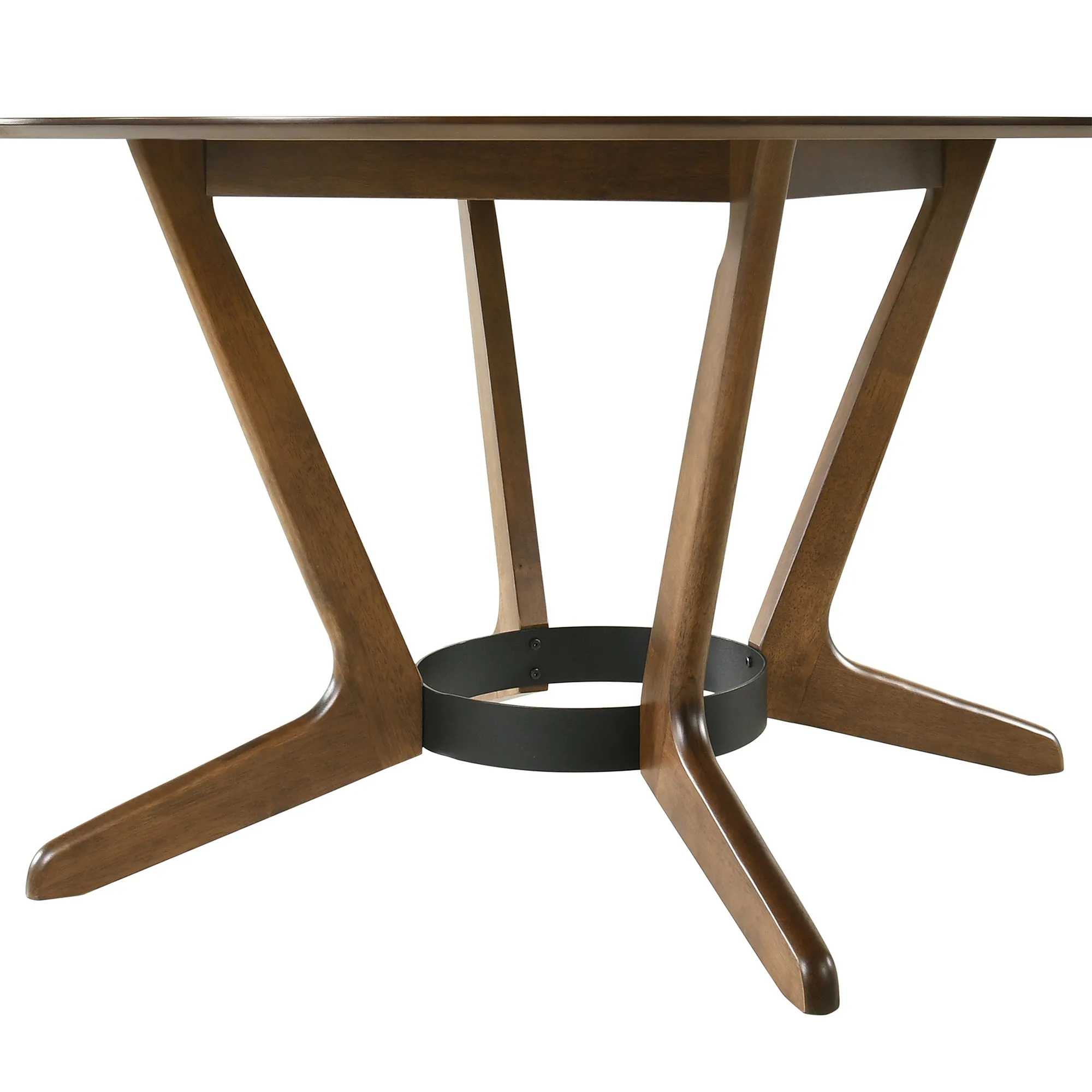 Santana 7 Piece Round Wood Dining Set