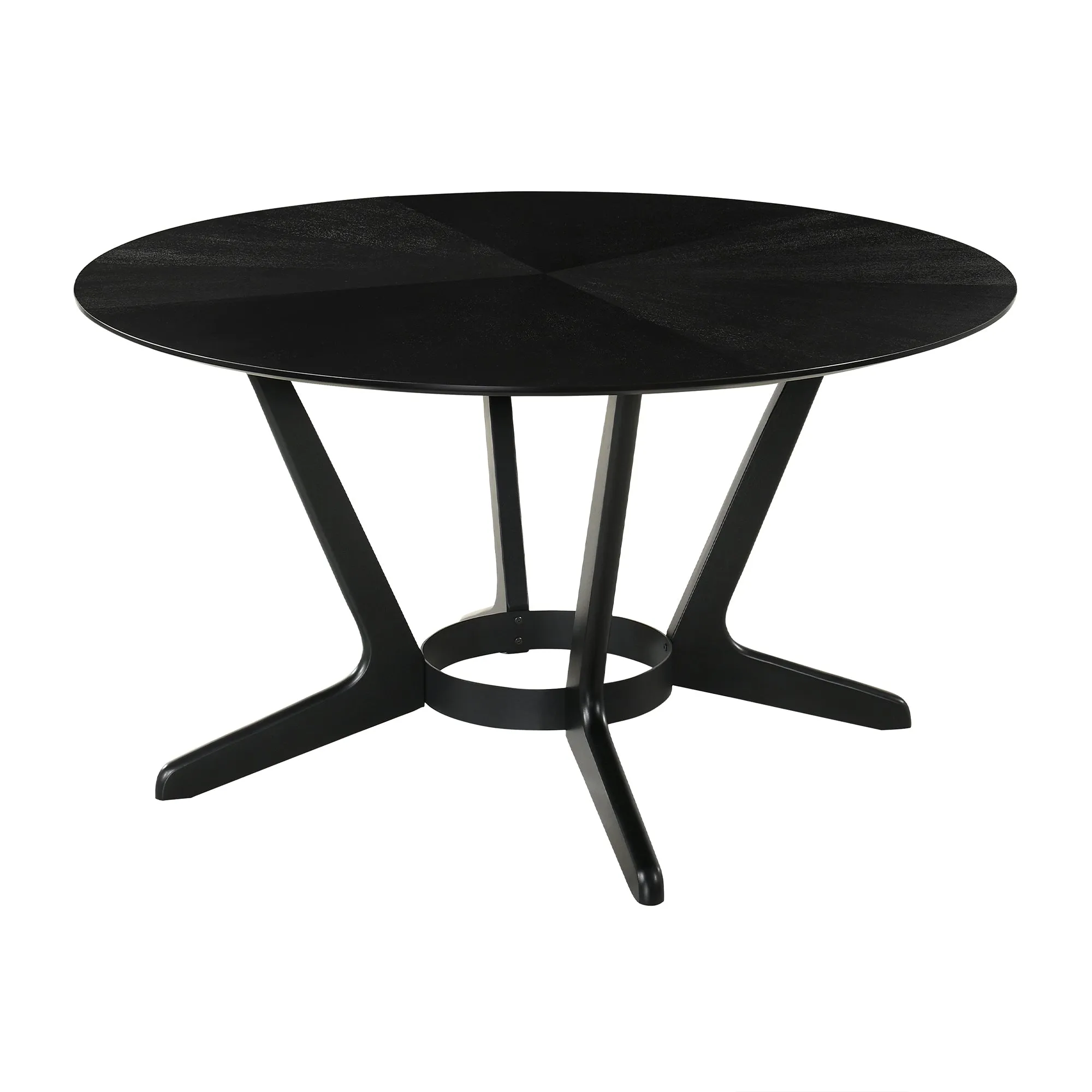 Santana 7 Piece Round Wood Dining Set