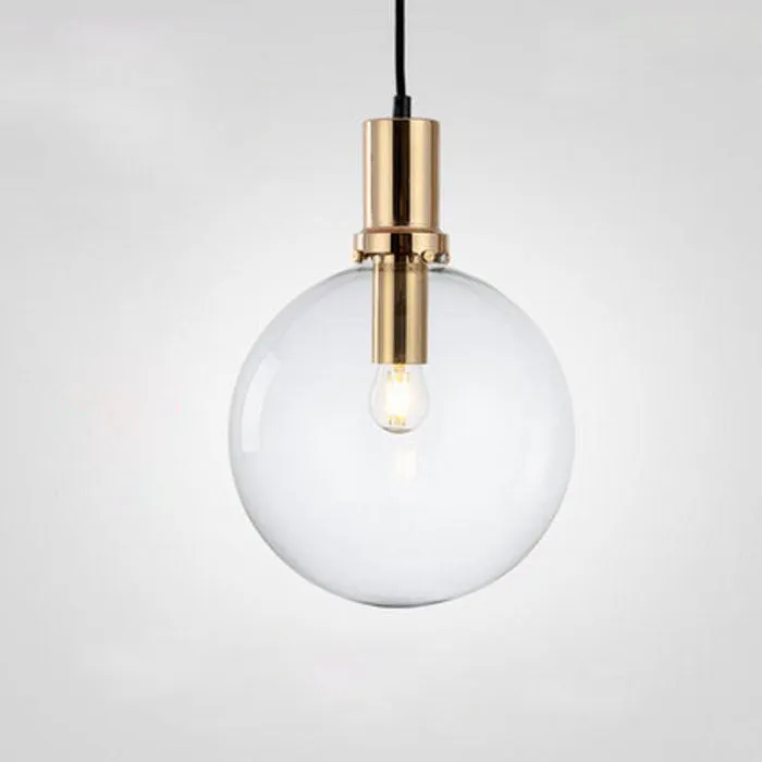 Satchi Clear Globe & Brass LED Bulb Pendant Light