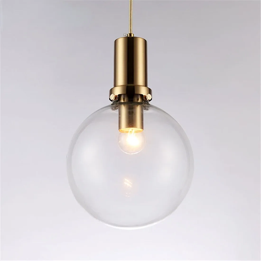 Satchi Clear Globe & Brass LED Bulb Pendant Light