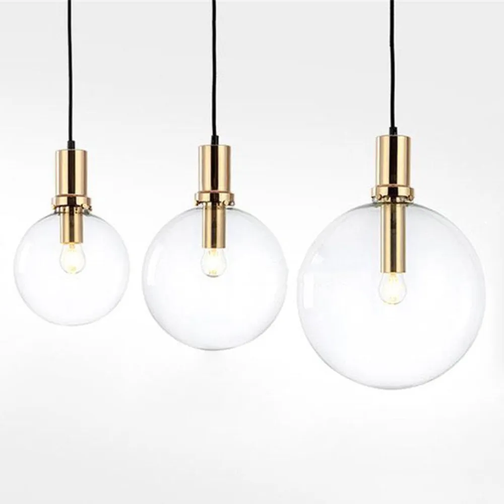 Satchi Clear Globe & Brass LED Bulb Pendant Light