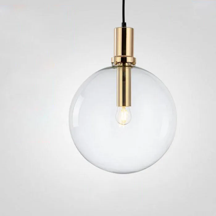 Satchi Clear Globe & Brass LED Bulb Pendant Light