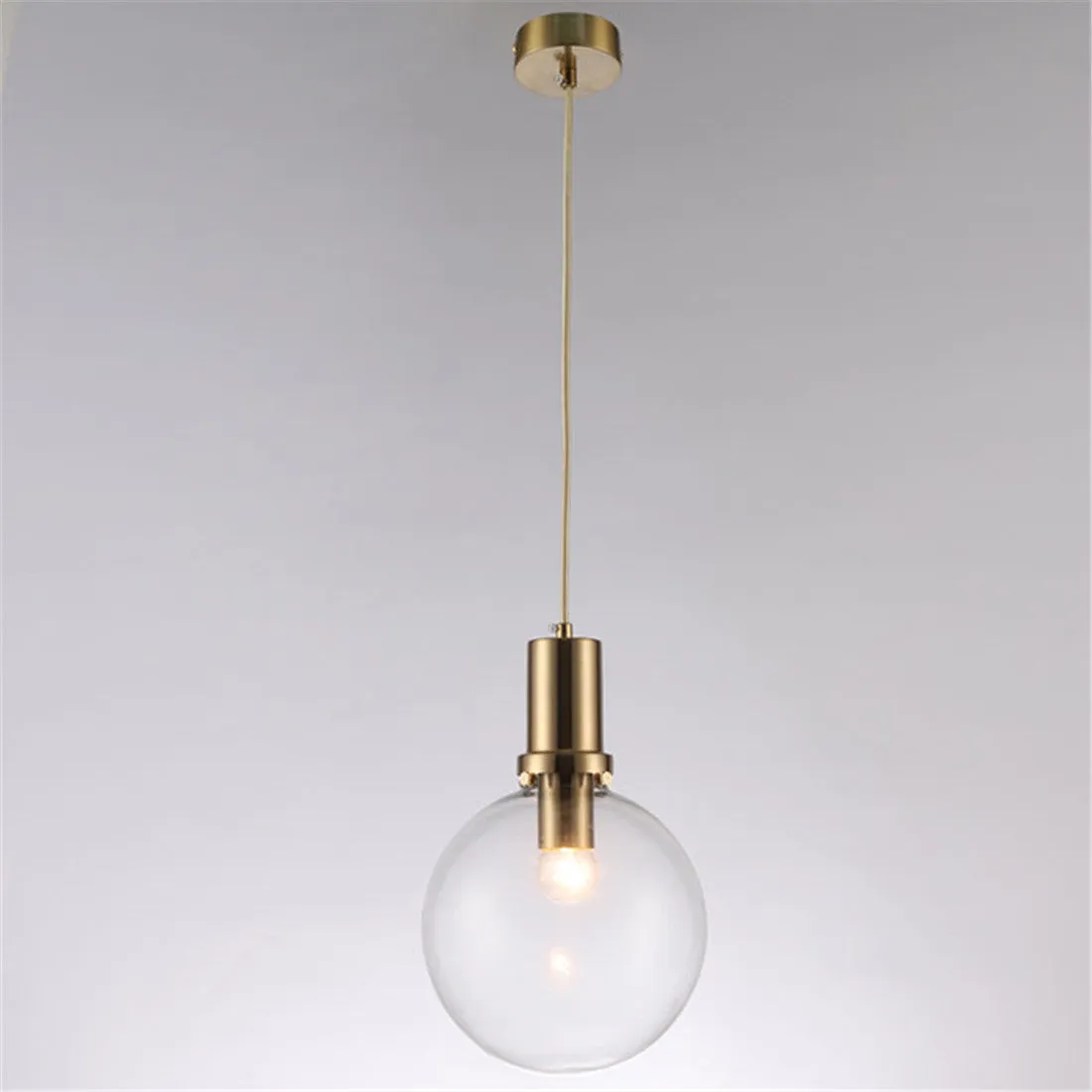 Satchi Clear Globe & Brass LED Bulb Pendant Light
