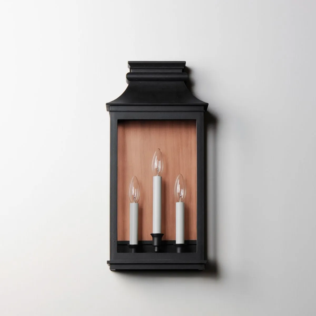 Savannah VX 15 in. 3 lights Outdoor Wall Sconce Antique Copper & Black Finish
