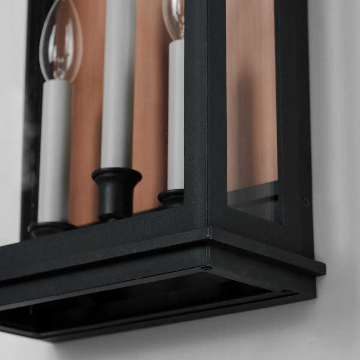 Savannah VX 15 in. 3 lights Outdoor Wall Sconce Antique Copper & Black Finish