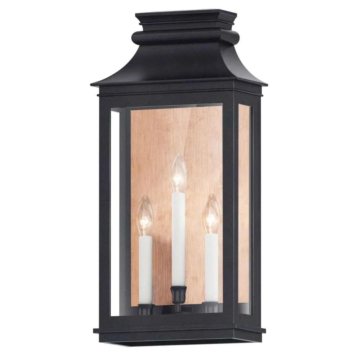 Savannah VX 15 in. 3 lights Outdoor Wall Sconce Antique Copper & Black Finish