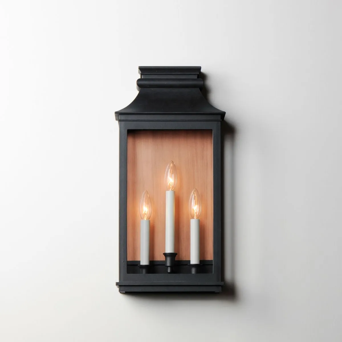 Savannah VX 15 in. 3 lights Outdoor Wall Sconce Antique Copper & Black Finish