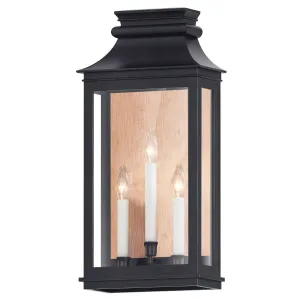 Savannah VX 15 in. 3 lights Outdoor Wall Sconce Antique Copper & Black Finish