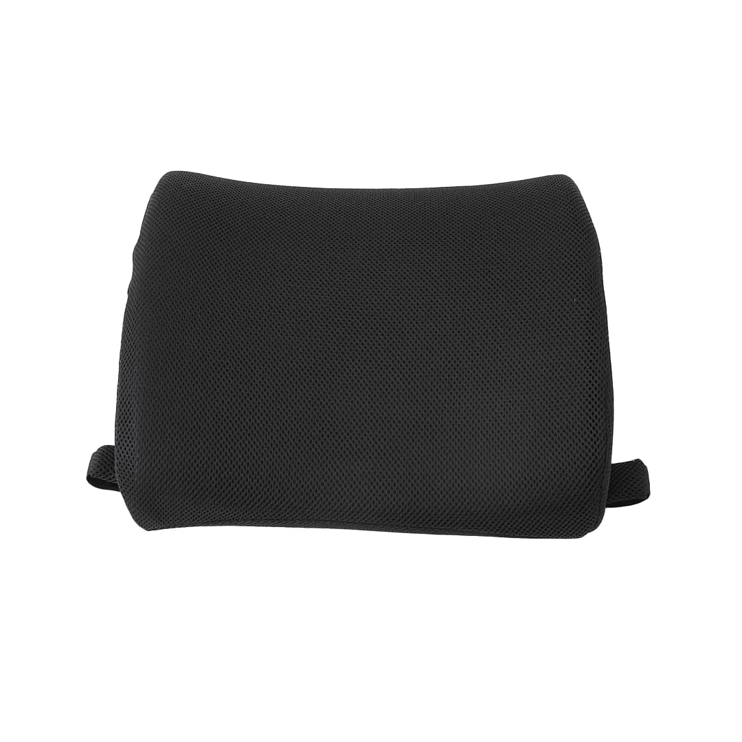 SAVYA HOME Lumbar Cushion, Orthopedic Memory Foam Back Rest Cushion - Designed for Back Pain Relief - Improves Posture While Sitting - Ideal Back Pillow for Computer/Office Chair (Mesh Black, 1)