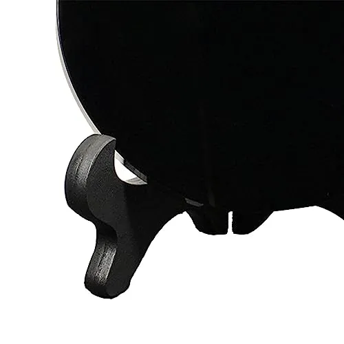 SAZ DEKOR Black Obsidian Disc Obsidian Scrying Mirror for Augury Home Office Decor 12cm