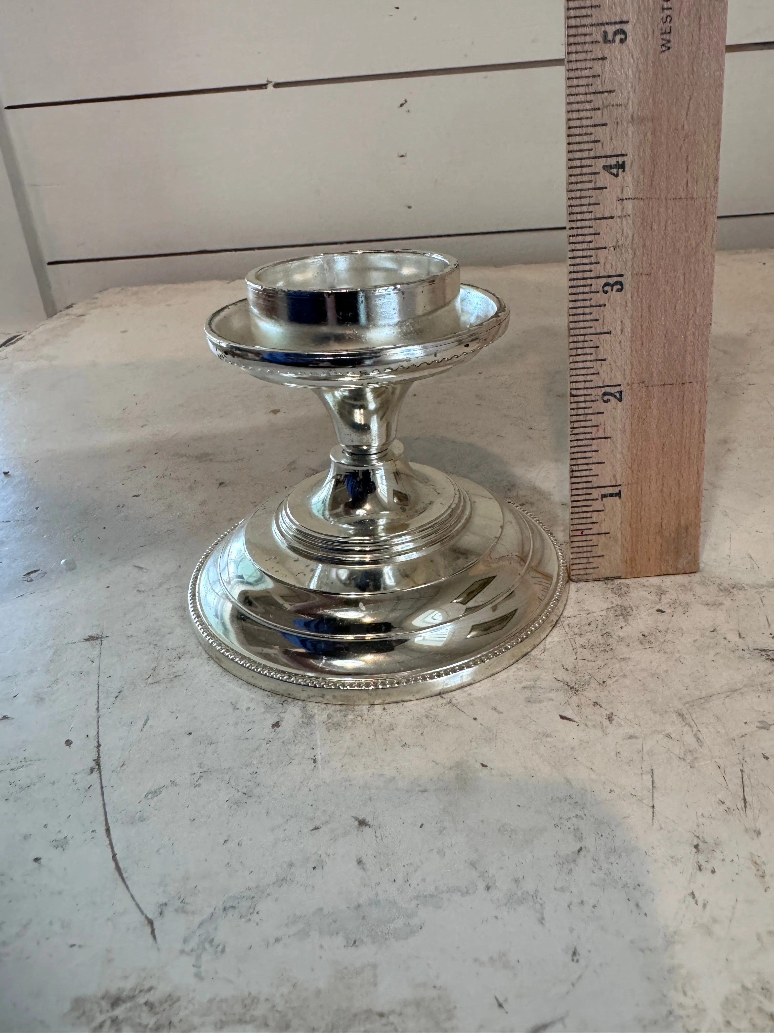 Set of English Silverplate Candlesticks