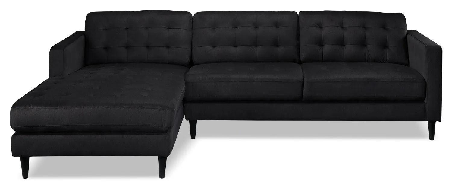 Seymour 2-Piece Sectional with Left-Facing Chaise - Charcoal