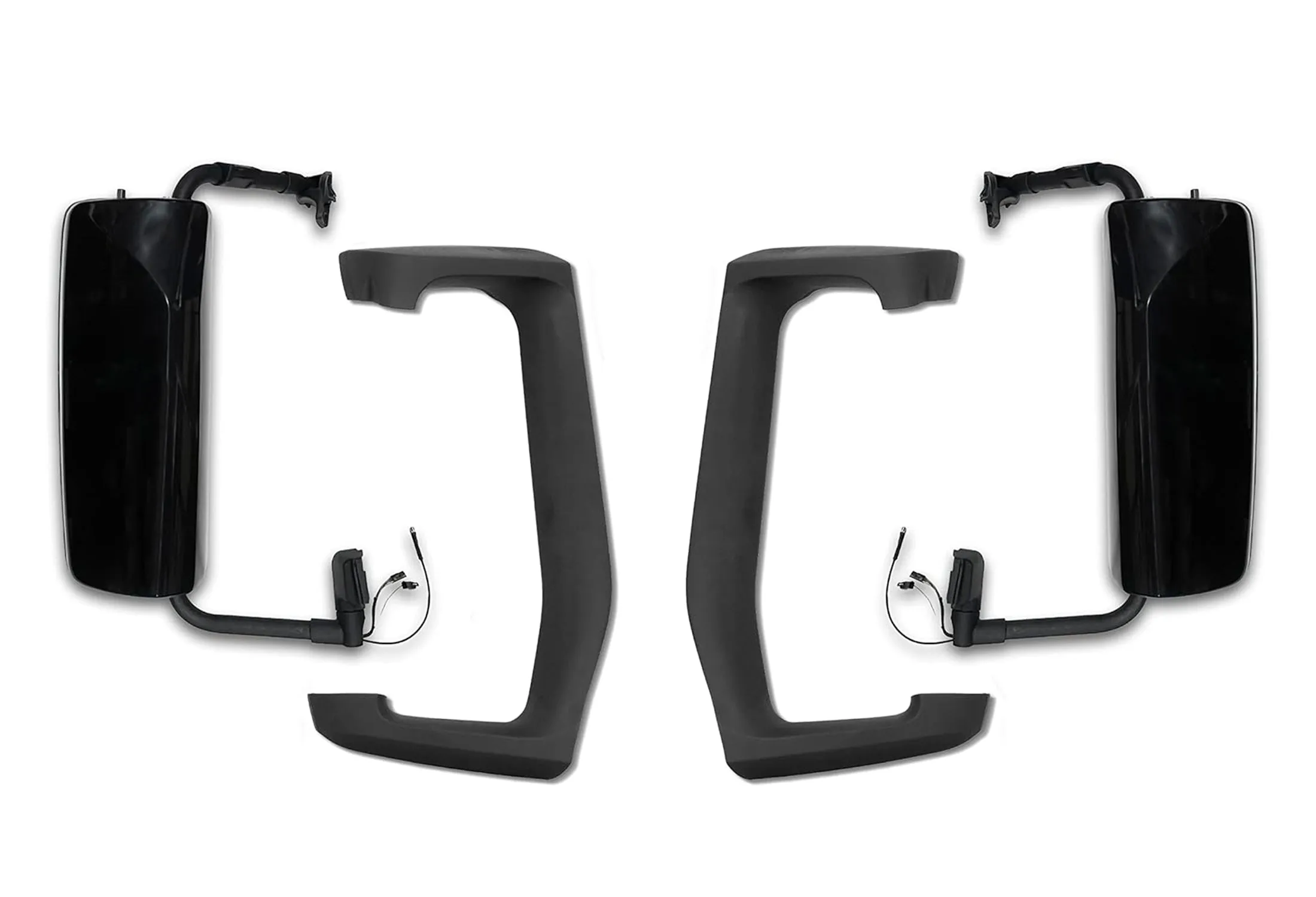 Side View Door Mirrors Power Heated Black Set Volvo 2004  VNL VNM VNX