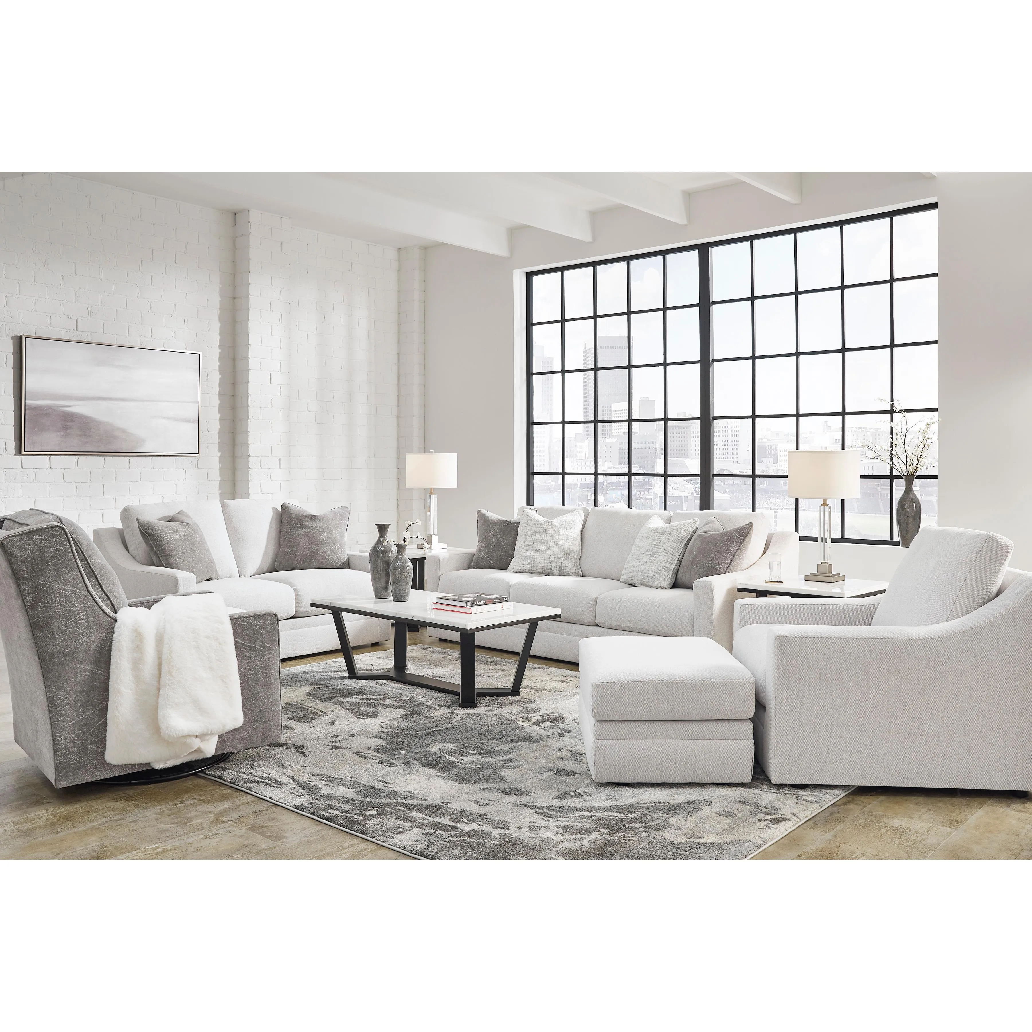Signature Design by Ashley Maitelynn Stationary Fabric Loveseat 4820235