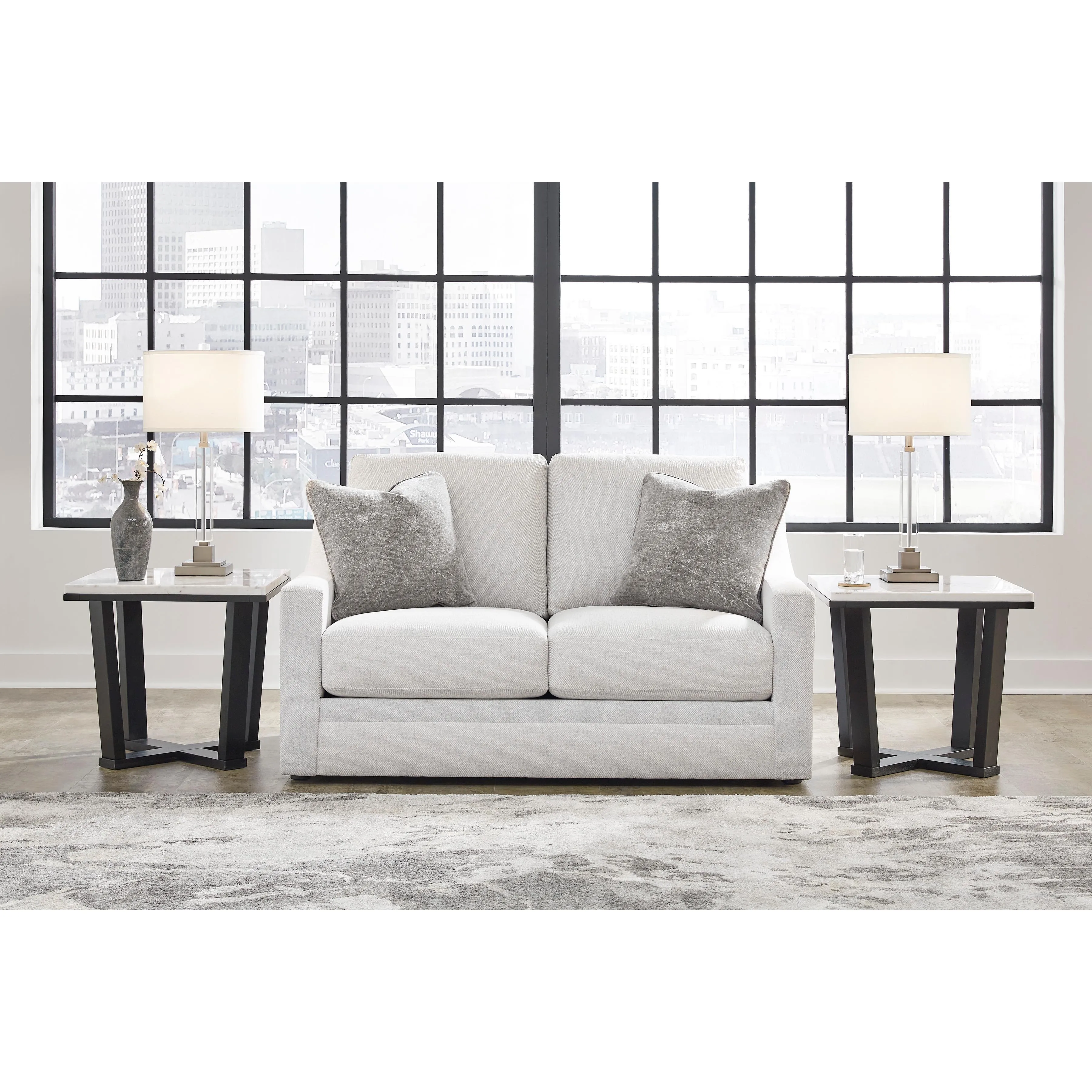 Signature Design by Ashley Maitelynn Stationary Fabric Loveseat 4820235