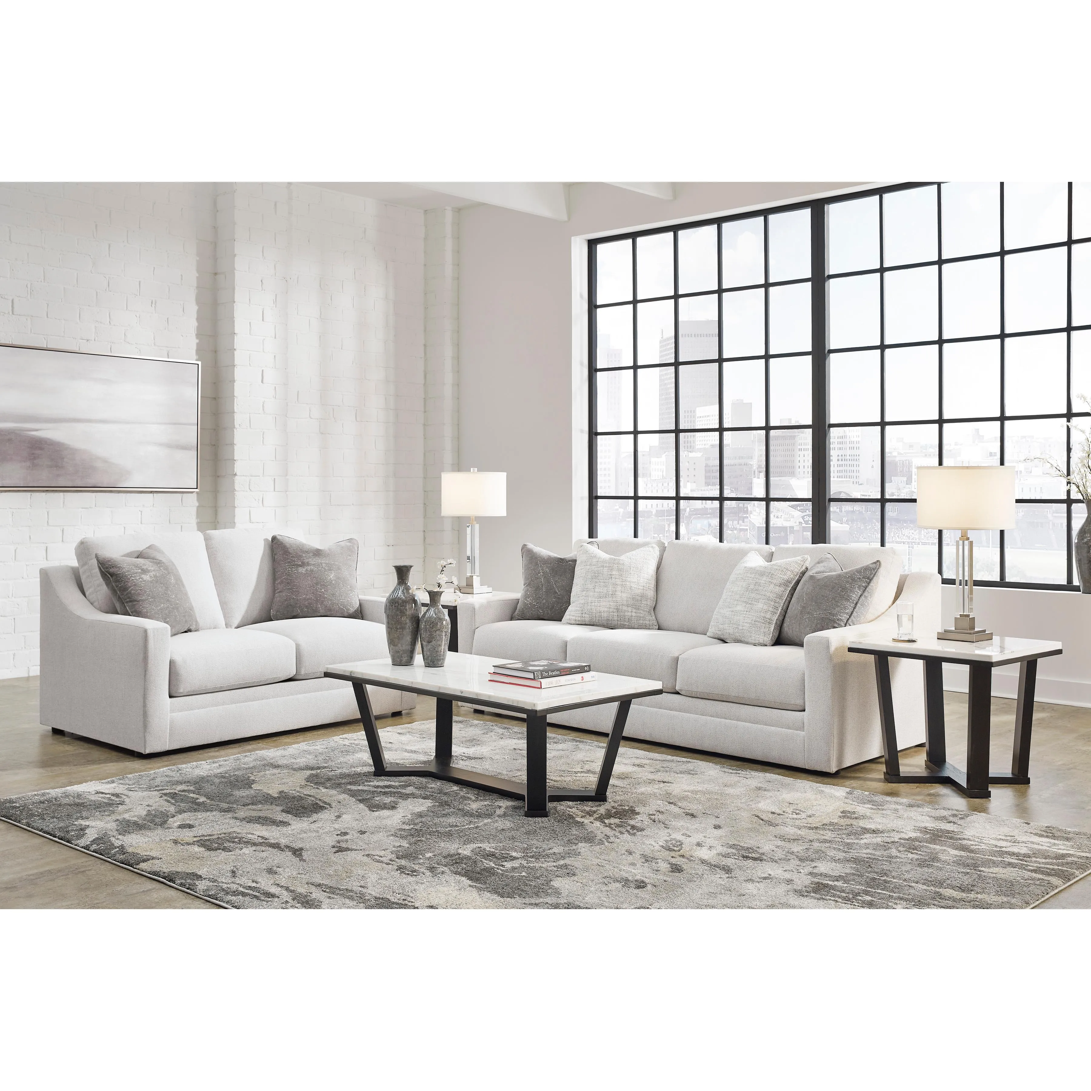 Signature Design by Ashley Maitelynn Stationary Fabric Sofa 4820238