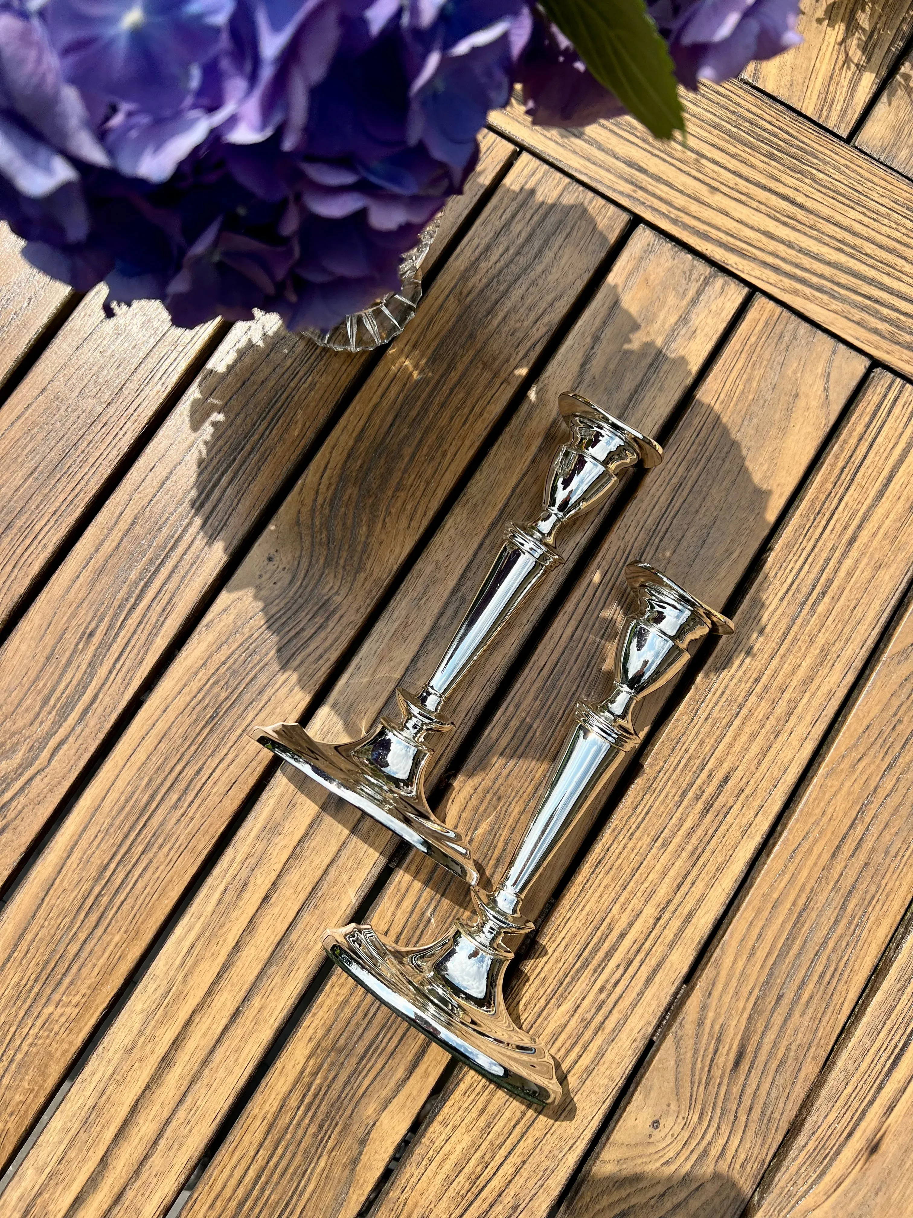 Silver candlesticks