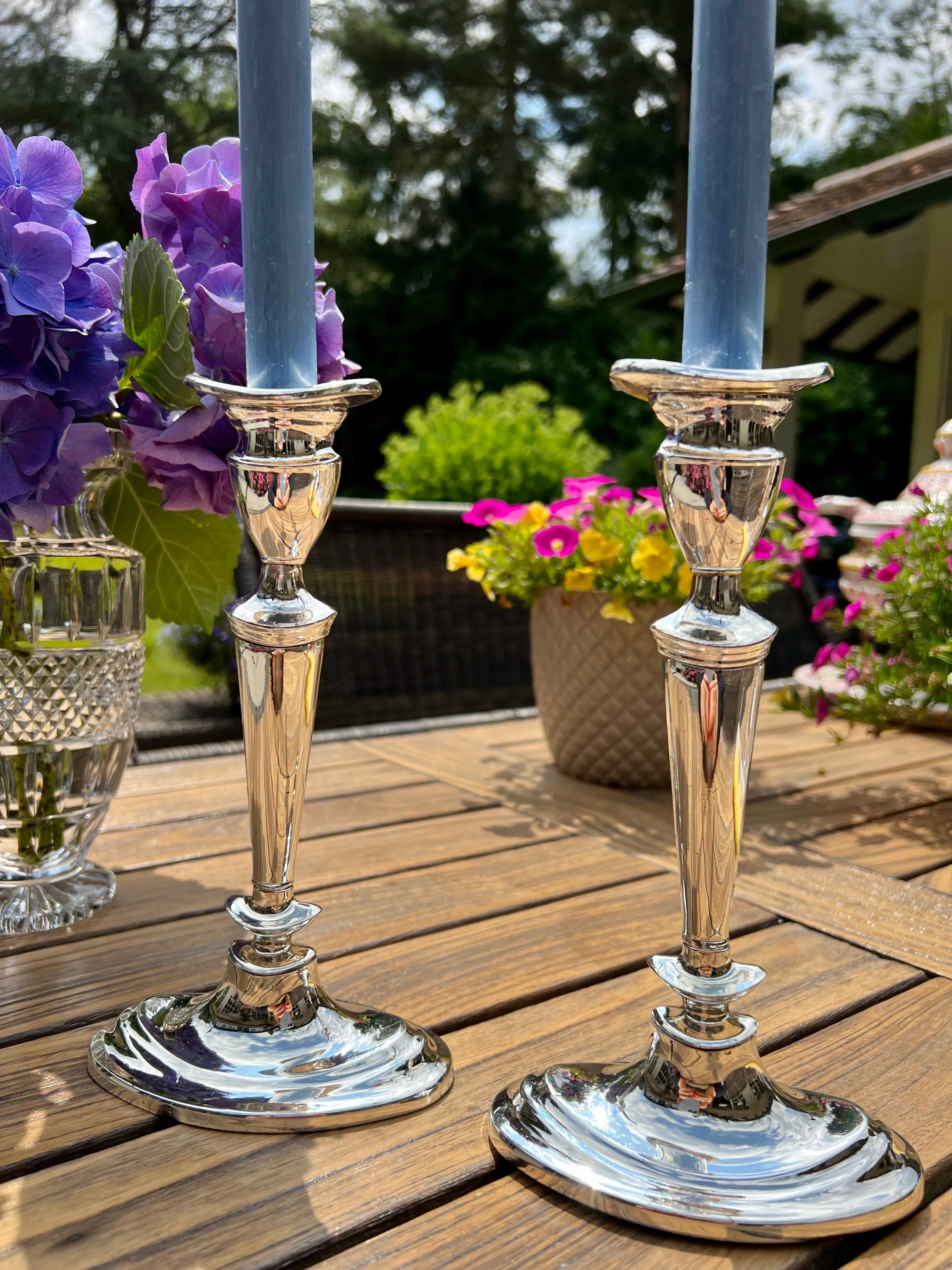 Silver candlesticks