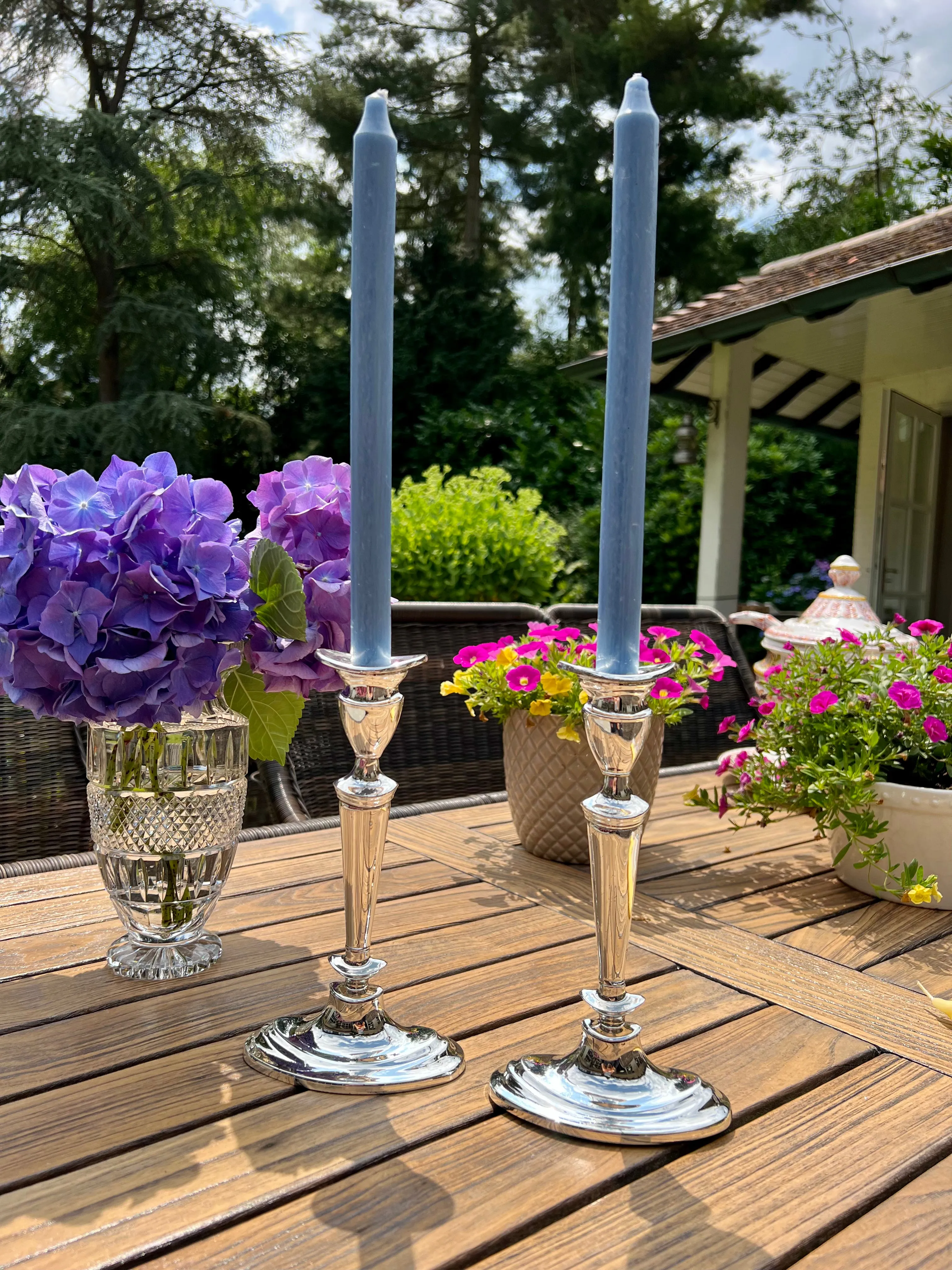 Silver candlesticks