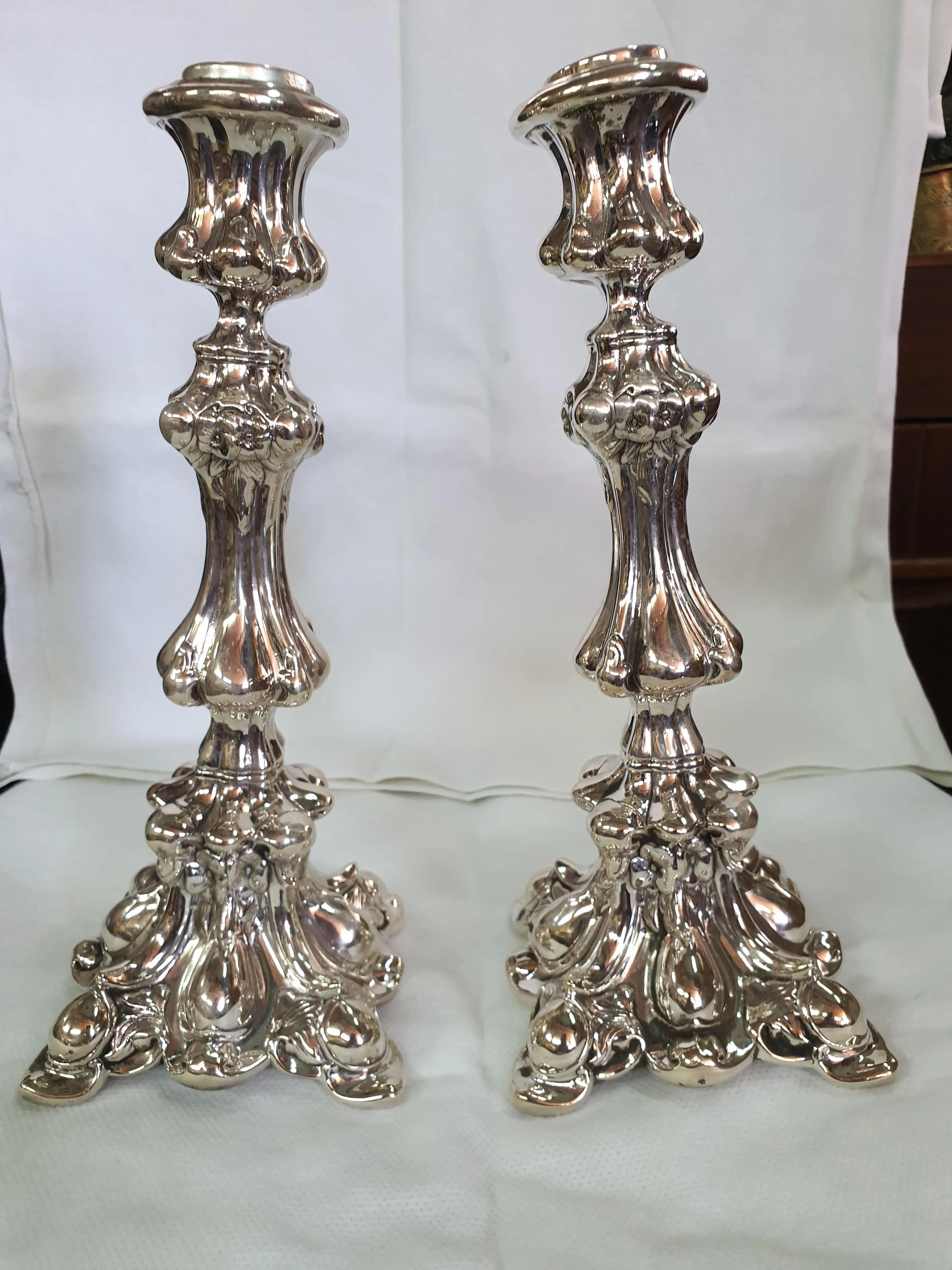 Silver Vintage Candlesticks