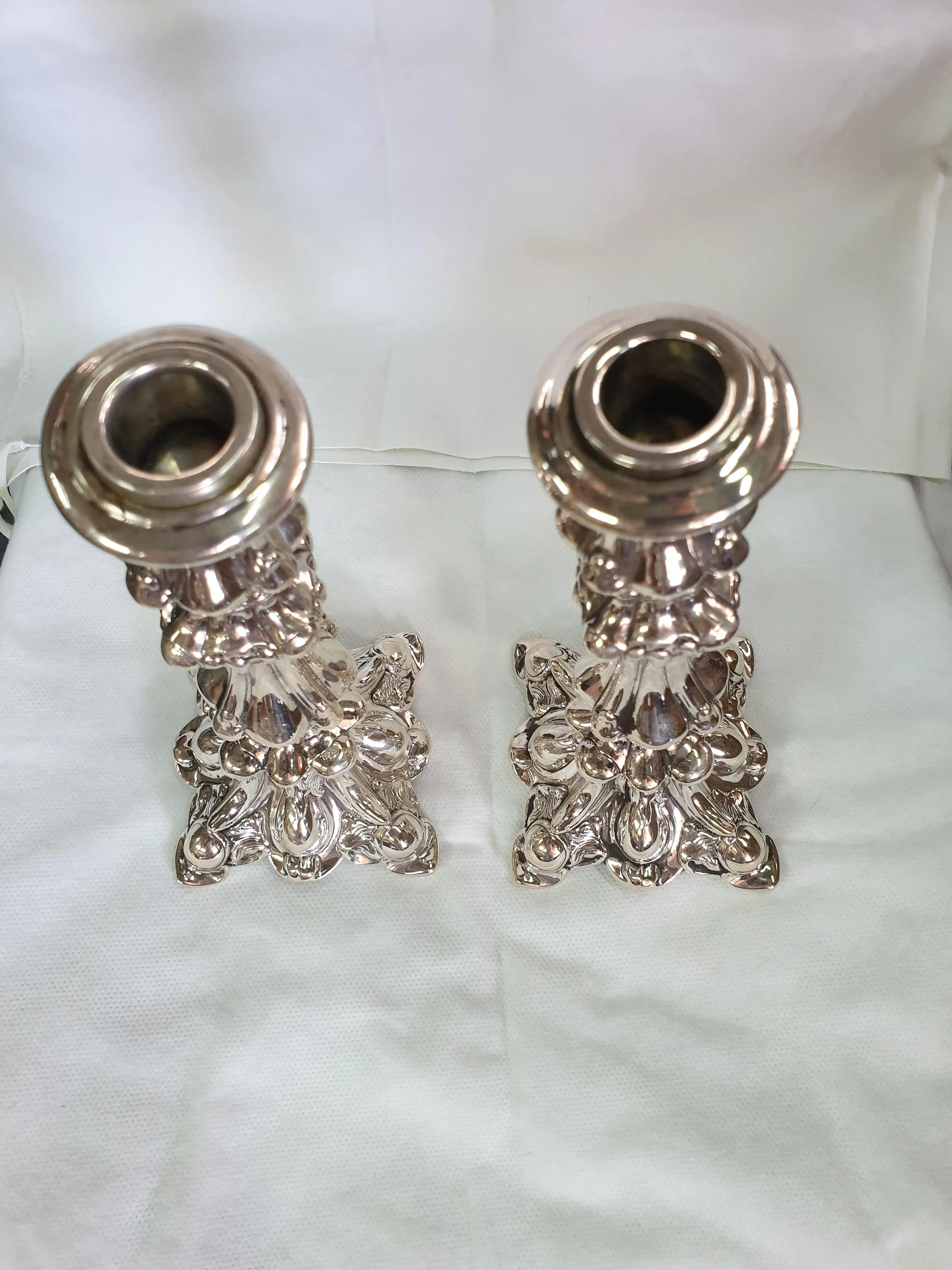 Silver Vintage Candlesticks