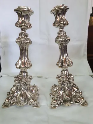 Silver Vintage Candlesticks