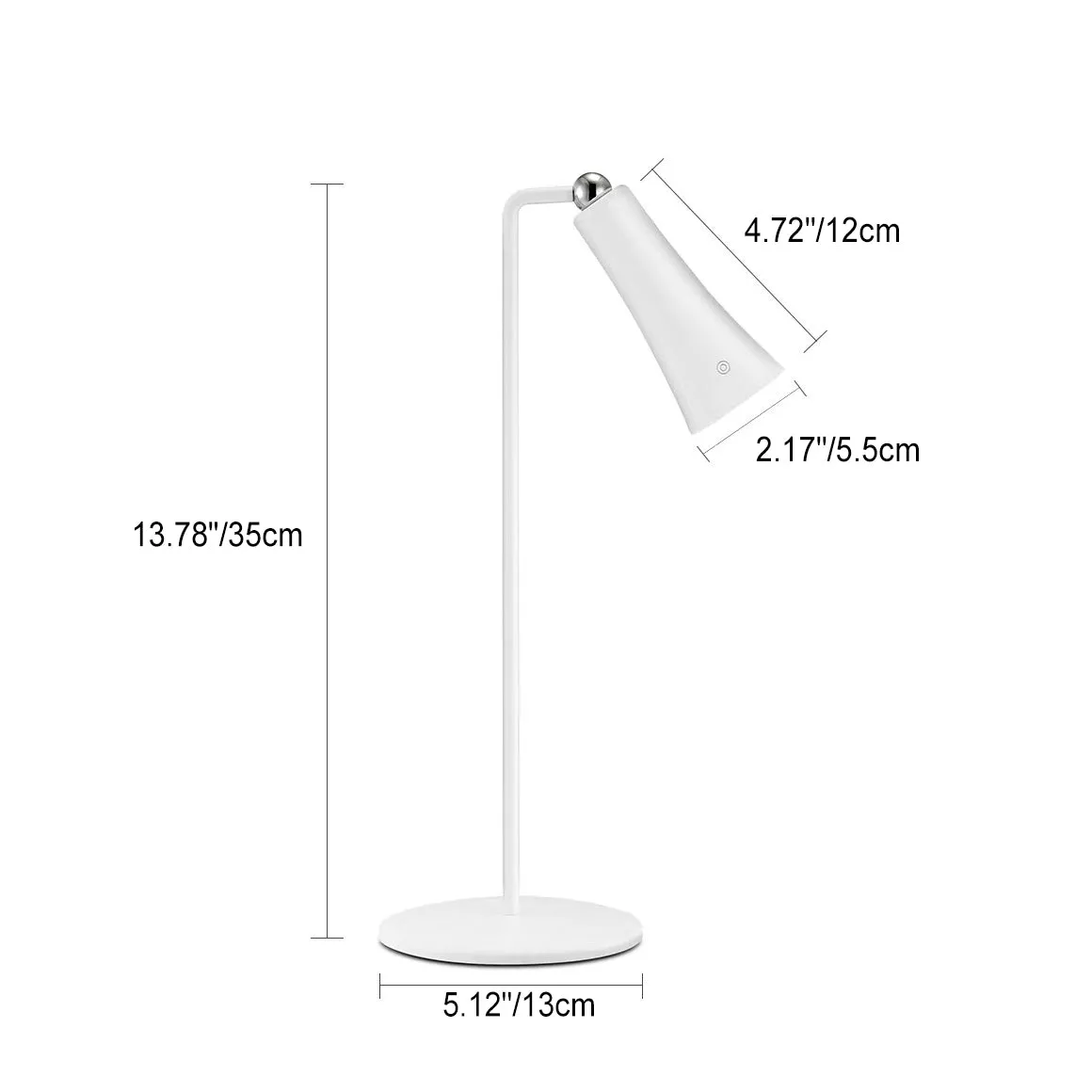 Simple Cone White USB Eye Protection LED Desk Lamp