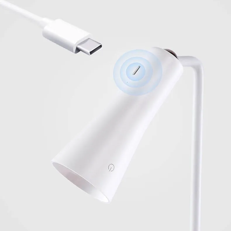 Simple Cone White USB Eye Protection LED Desk Lamp
