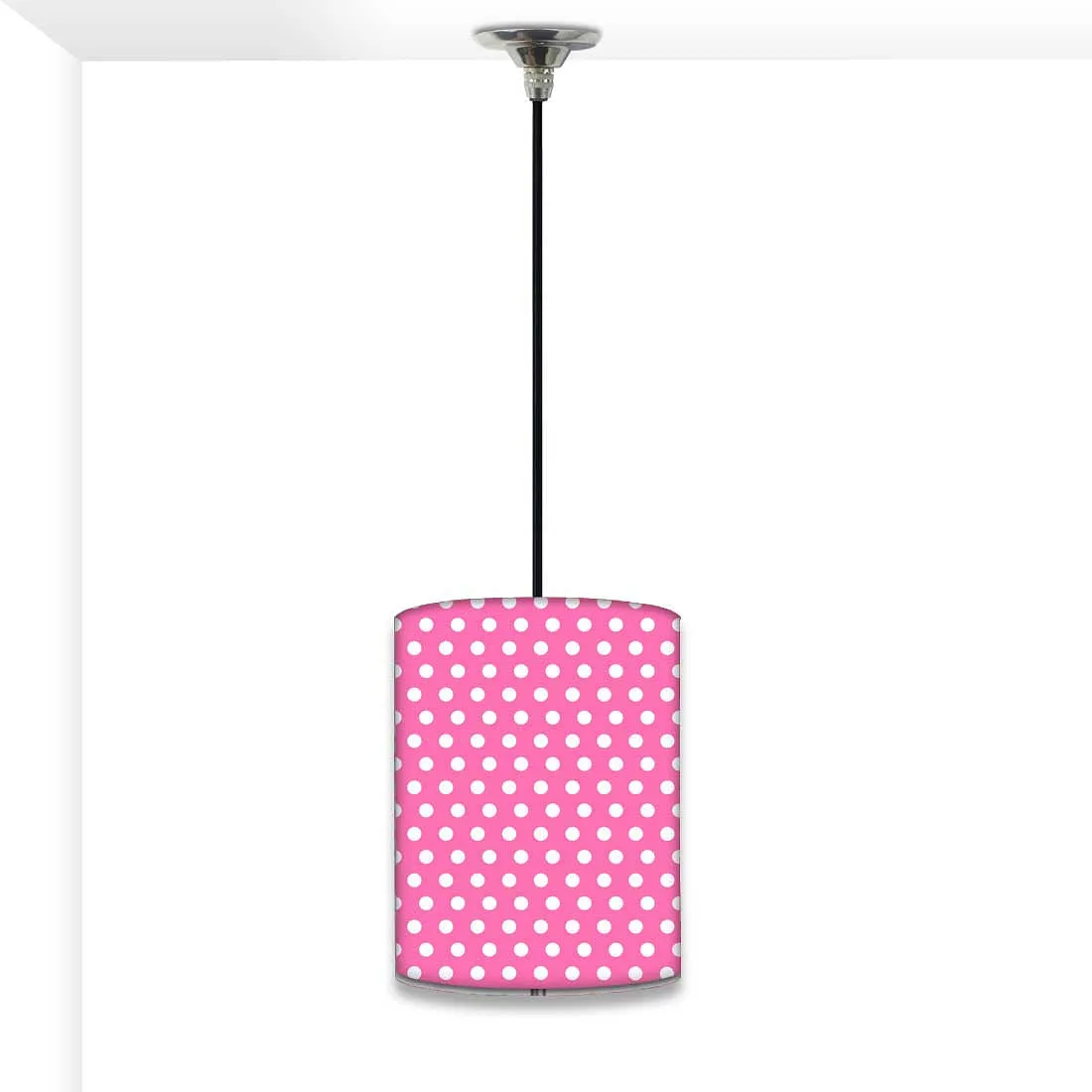 Simple Hanging Pendant Lamp - Pink Dots