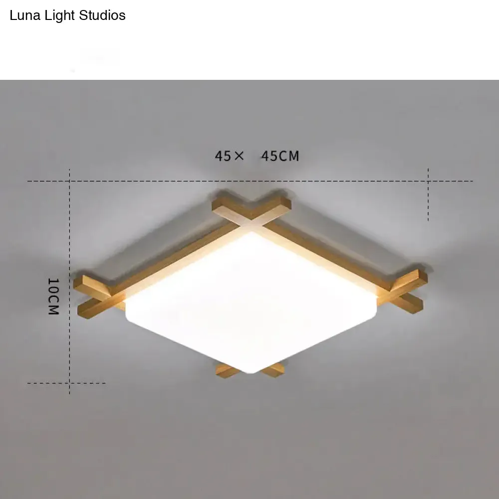 Simple Modern Corridor Corridor Square Log LED Living Room Lamps