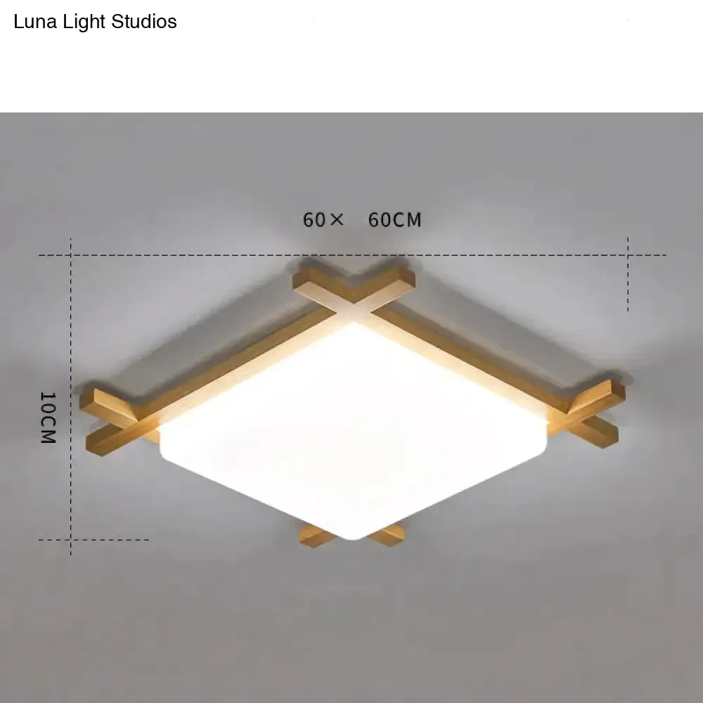 Simple Modern Corridor Corridor Square Log LED Living Room Lamps