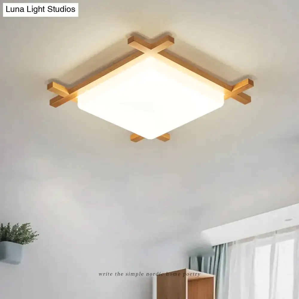Simple Modern Corridor Corridor Square Log LED Living Room Lamps