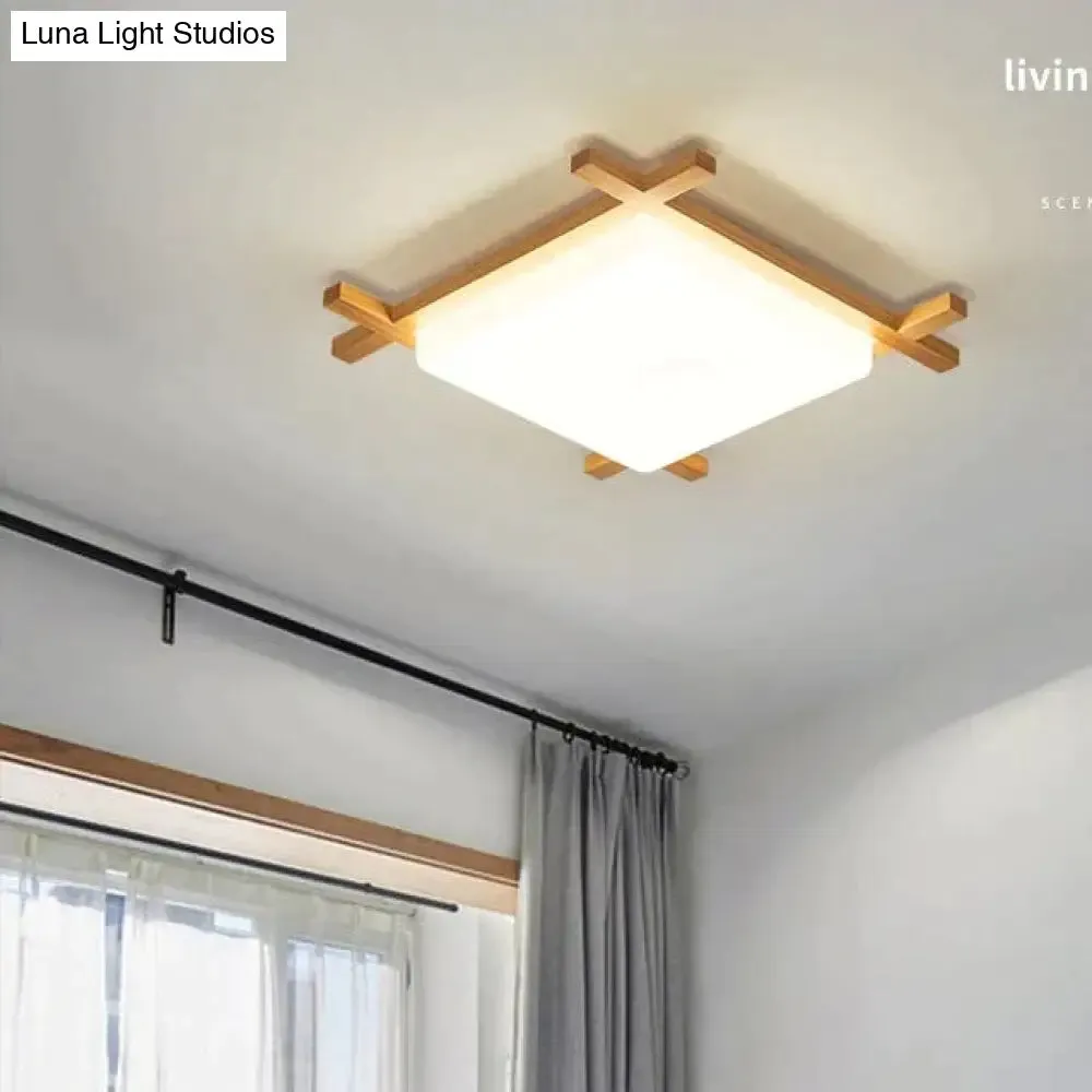 Simple Modern Corridor Corridor Square Log LED Living Room Lamps