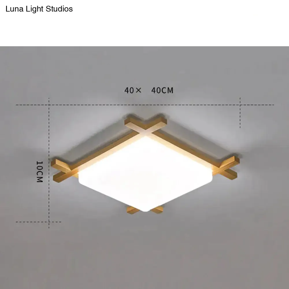 Simple Modern Corridor Corridor Square Log LED Living Room Lamps