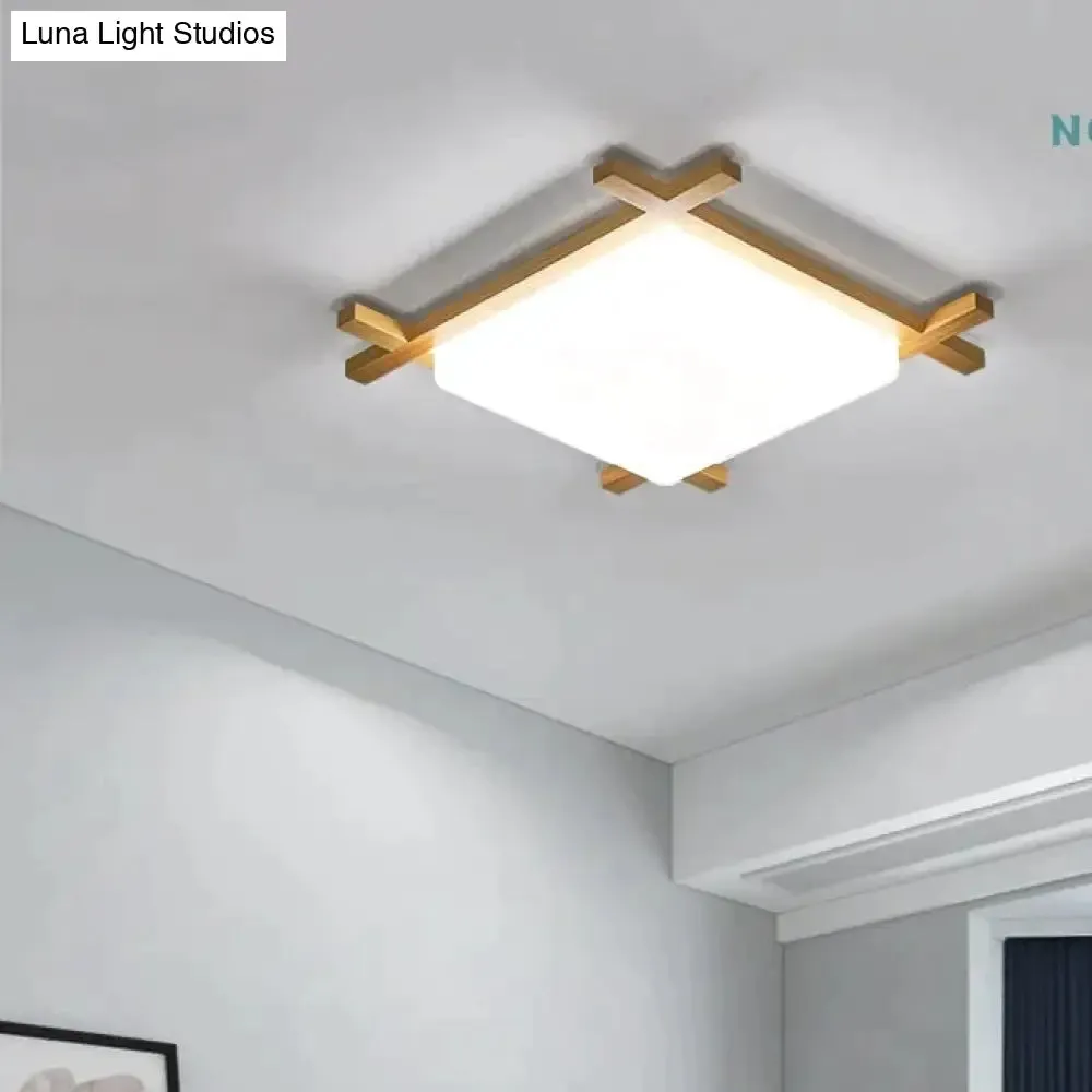 Simple Modern Corridor Corridor Square Log LED Living Room Lamps