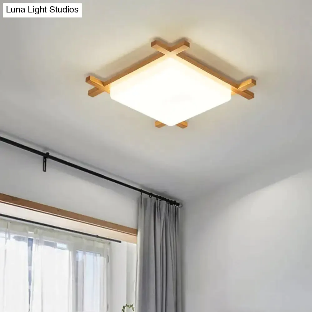 Simple Modern Corridor Corridor Square Log LED Living Room Lamps