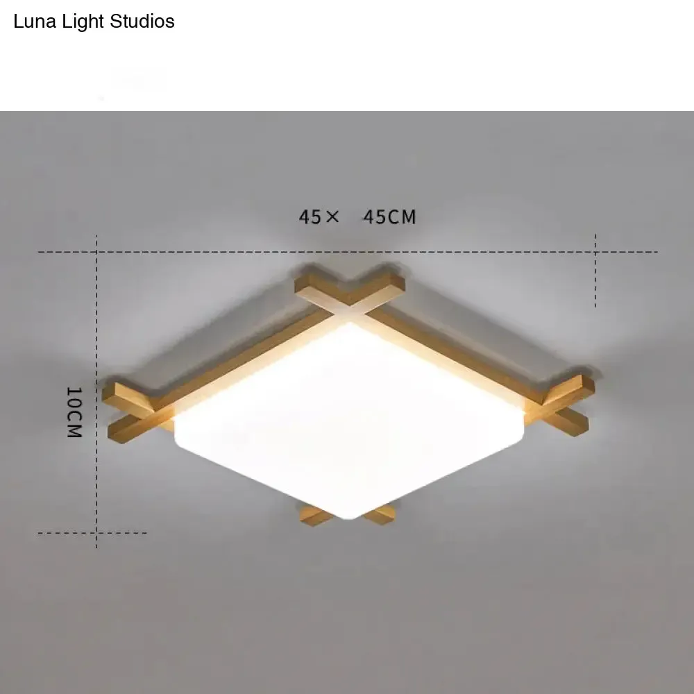 Simple Modern Corridor Corridor Square Log LED Living Room Lamps