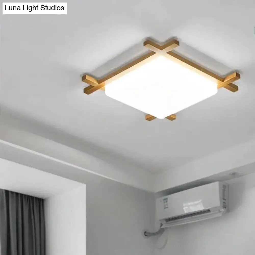 Simple Modern Corridor Corridor Square Log LED Living Room Lamps
