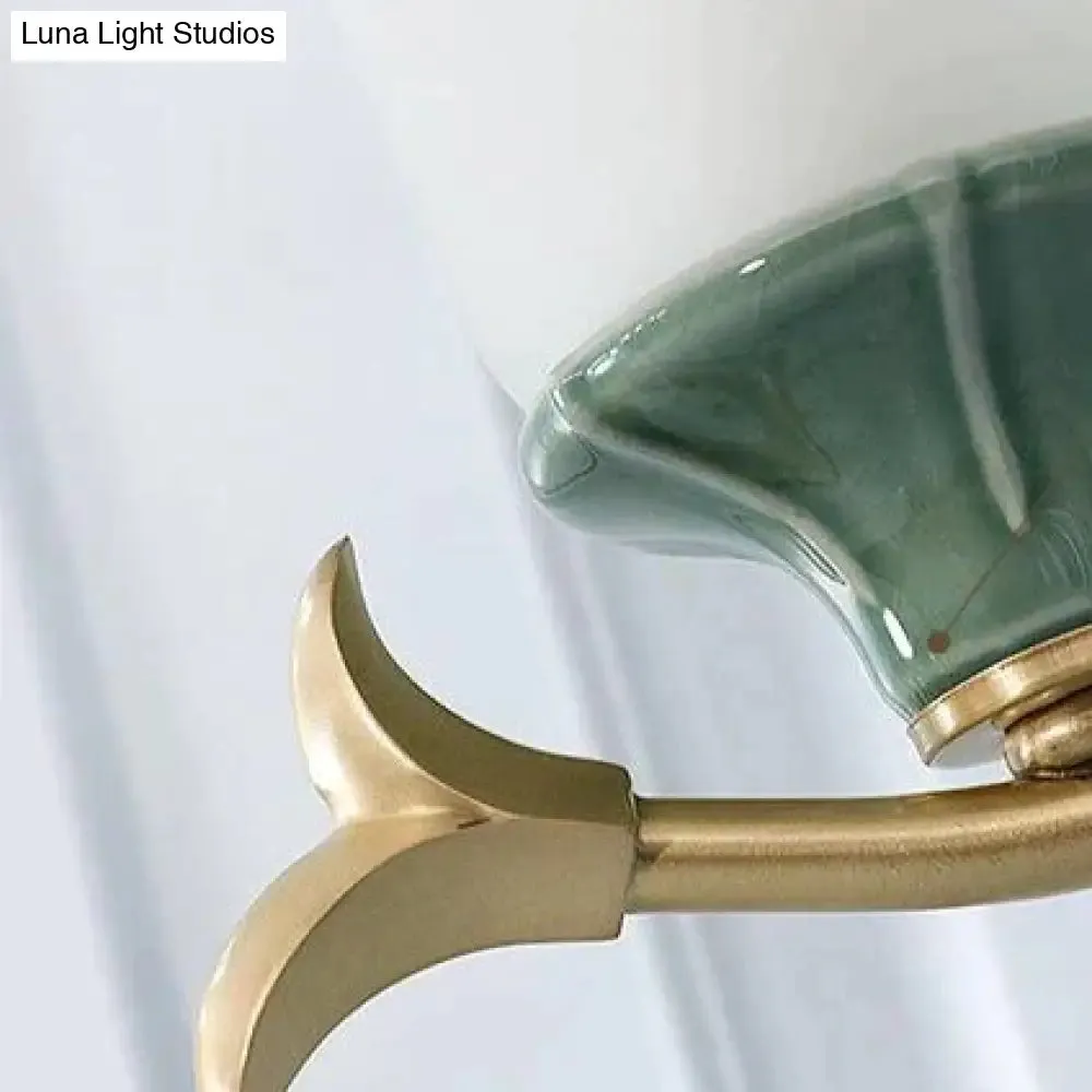 Simple Retro Staircase Lamp Bedroom Bedside Copper Wall Lamp