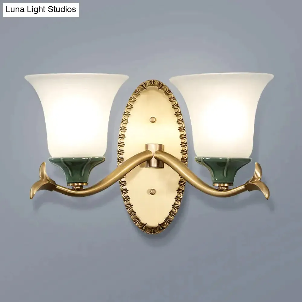 Simple Retro Staircase Lamp Bedroom Bedside Copper Wall Lamp