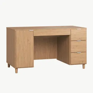 Simple Study Desk - Oak