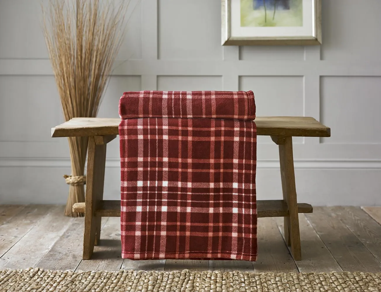 Snuggle Touch Tartan 140x180cm Throw