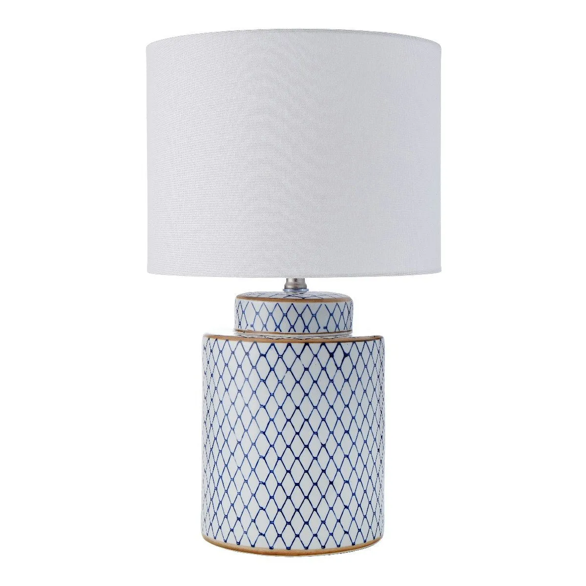 Society Home Leila Table Lamp Blue & White 33x33x55cm