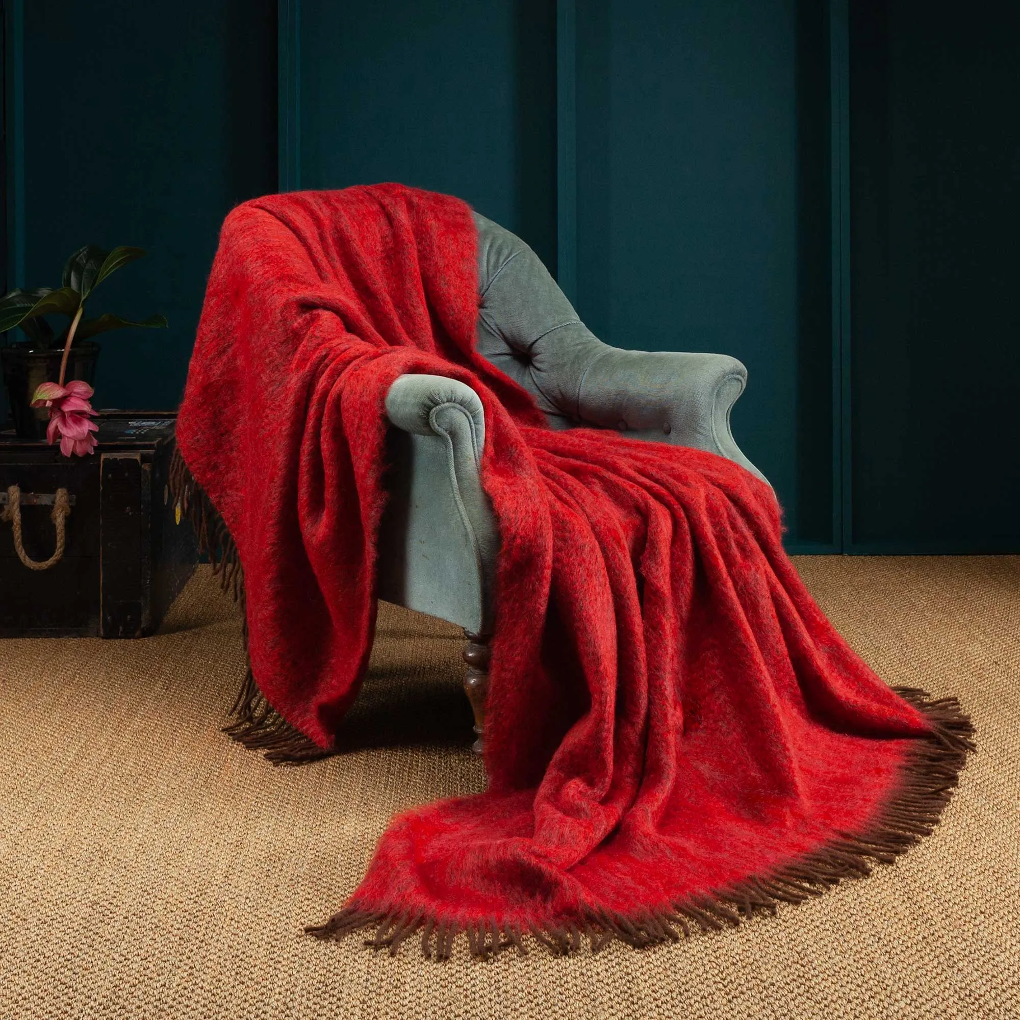Sofia Mohair Blanket Ember