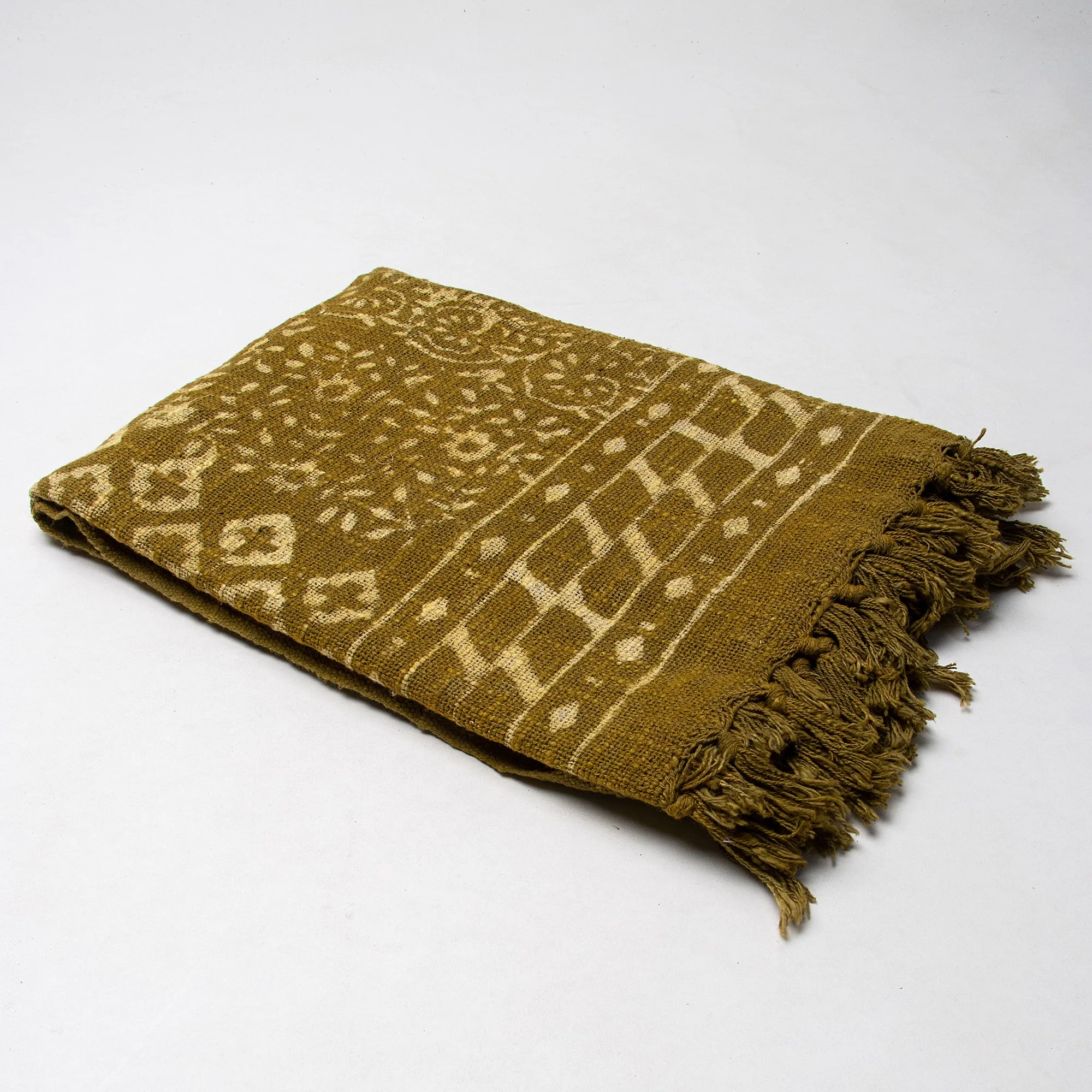 Soft Premium Floral Print Pure Cotton Handmade Sofa Throw
