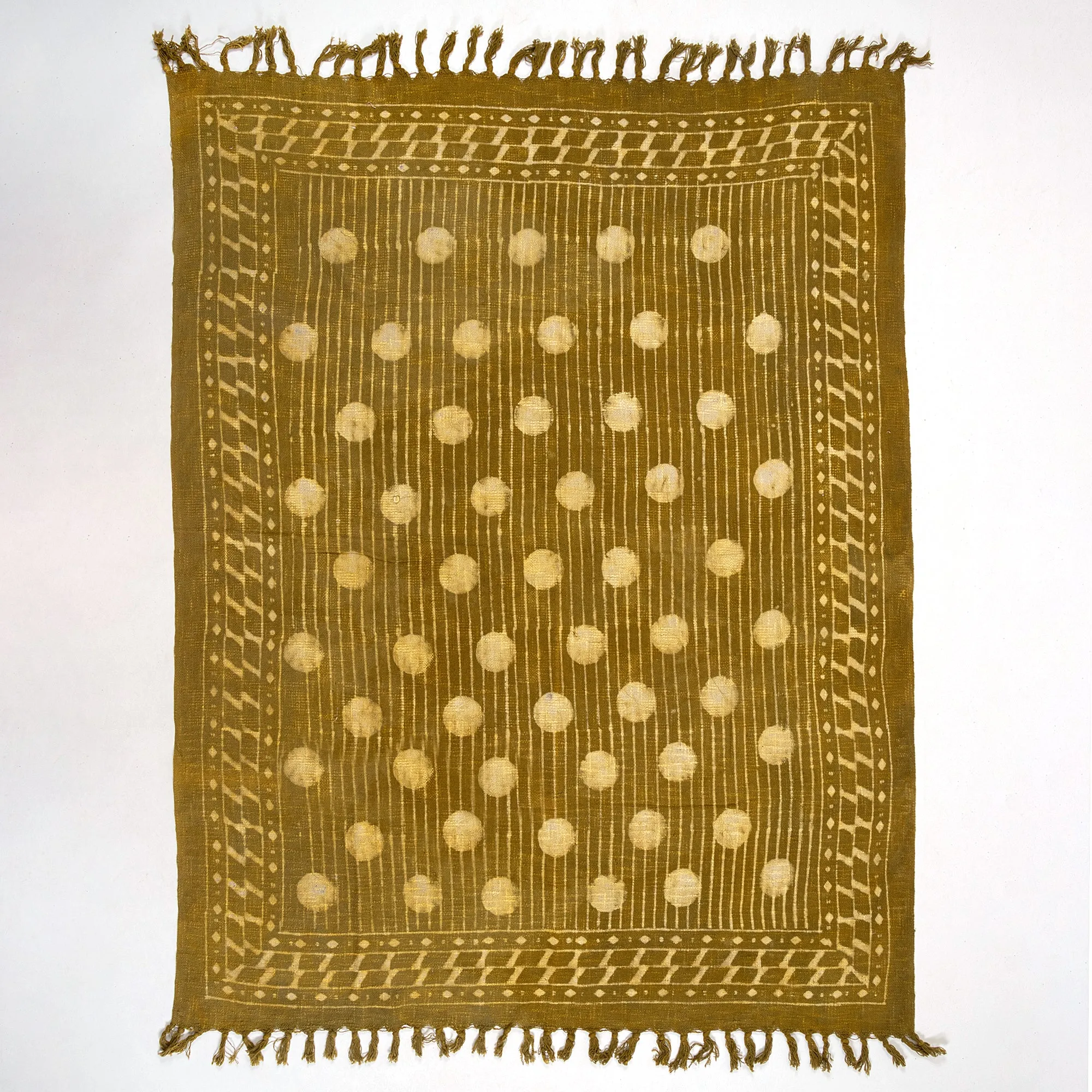Soft Premium Polka Dots Organic Cotton Block Print Throw For Couch Decor
