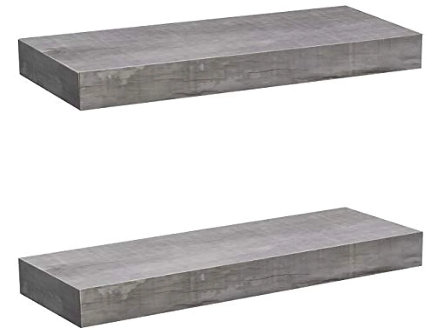 Sorbus Floating Shelf Set — Rustic Wood Hanging Rectangle Wall Shelves