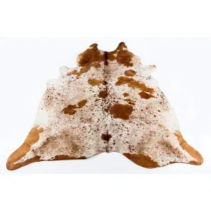 Speckled Brown Spotted - Brown & White Coloured Large Premium Cowhide Rug