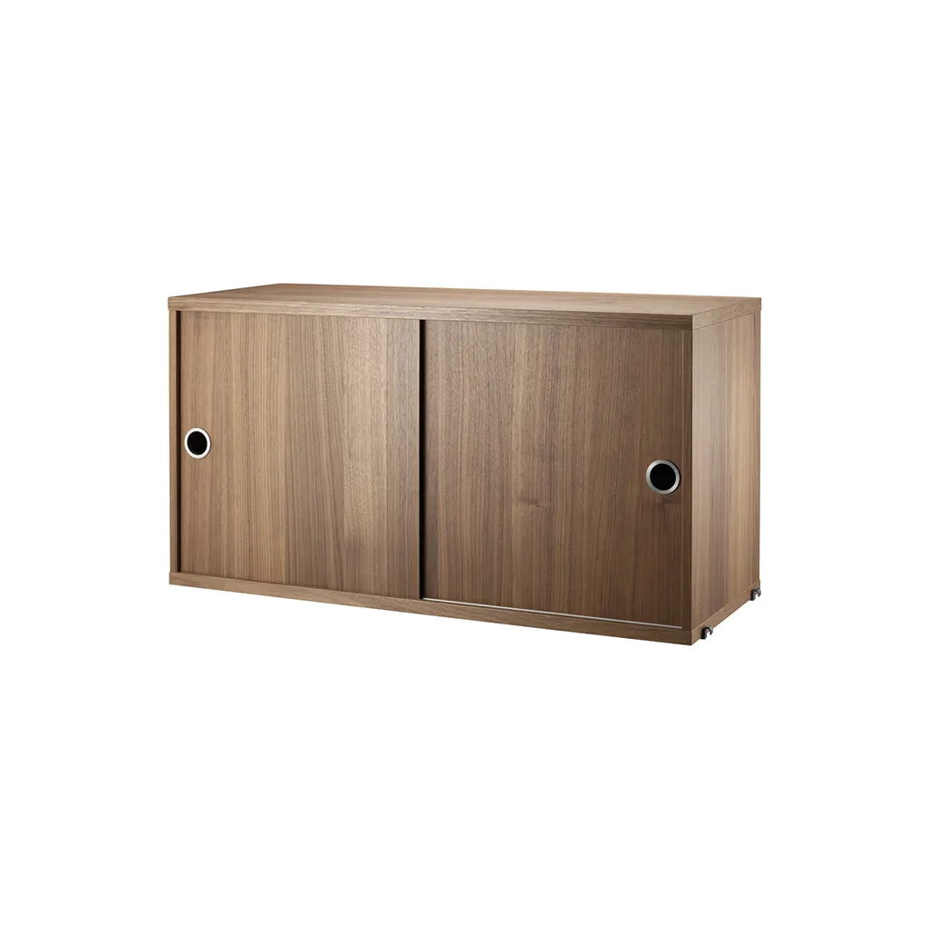 String Shelving - Sliding Door Cabinet