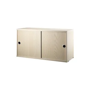 String Shelving - Sliding Door Cabinet